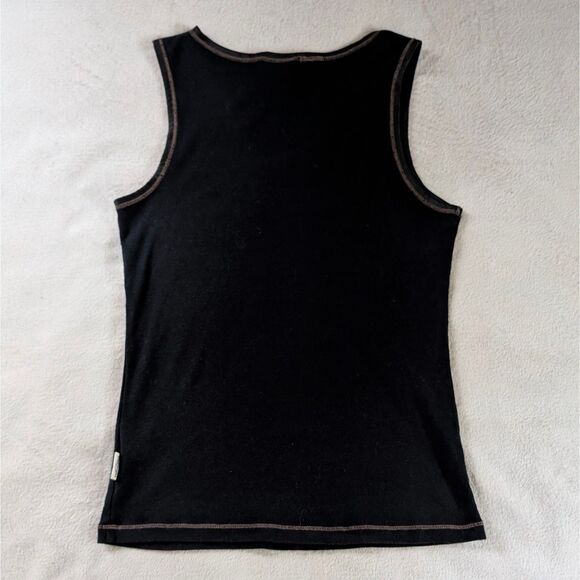 Triumph Motorcycle Graphic Tank Top Women's Large Black Rhinestone Logo Y2K - Picture 3 of 9